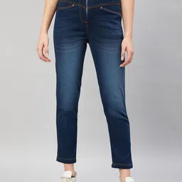 Orchid Blues Women Tapered Fit High-Rise Light Fade Jeans-picture-7