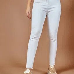 DOLCE CRUDO Women Skinny Fit High-Rise Light Fade Stretchable Jeans-image-80