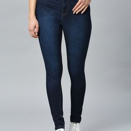 Mast & Harbour Women Skinny Fit High-Rise Clean Look Light Fade Stretchable Jeans-image-7