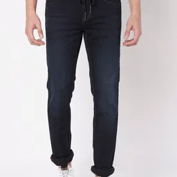 Mufti Men Blue Slim Fit Light Fade Stretchable Jeans-image-40