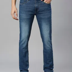 HERE&NOW Smart Slim Fit Heavy Fade Stretchable Jeans-image-54