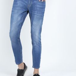 HIGHLANDER Men Blue Skinny Fit Light Fade Mid Rise Stretchable Jeans-image-45