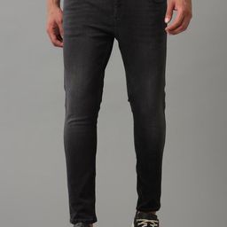 Voi Jeans Men Regular Fit Mid-Rise Comfort Light Fade Stretchable Jeans-picture-56
