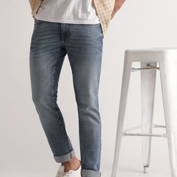 Old Grey Men Mid Rise Clean Look Light Fade Whiskers and Chevrons Cotton Skinny Fit Jeans-picture-8