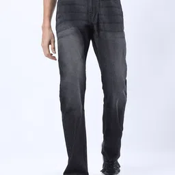 KETCH Men Charcoal Bootcut Light Fade Stretchable Jeans-image-10