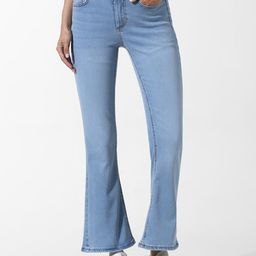 ONLY Women Flared Low Distress Light Fade Stretchable Jeans-picture-14