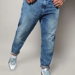 Instafab Plus Men Jean Clean Look Relaxed Fit Light Fade Stretchable Cotton Jeans-image-44