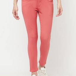 Crimsoune Club Women Pink Super Skinny Fit Stretchable Jeans-picture-44