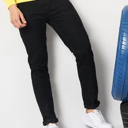 The Indian Garage Co Men Black Mid-Rise Slim Fit Clean Look Stretchable Jeans-image-65