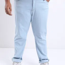HIGHLANDER Men Plus Size Slim Fit Low Distress Stretchable Jeans-image-45