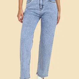 BAESD Girls Lean Straight Fit Low Distress Stretchable Jeans-image-62