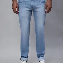 Cantabil Men Regular Fit Light Fade Stretchable Cotton Jeans-image-82
