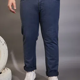 bigbanana Men Plus Size Mid Rise Clean Look Stretchable Jeans-53