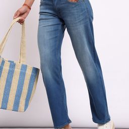 Lee Women Jane Straight Fit Mid-Rise Light Fade Clean Look Stretchable Jeans-image-17