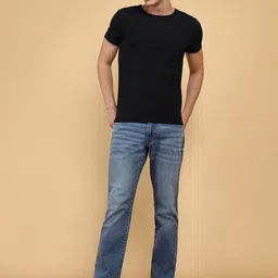 Wrangler Men Blue Millard Straight Fit Clean Look Heavy Fade Stretchable Jeans-image-21