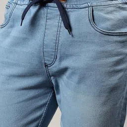 Instafab Plus Size Men Blue Jean Relaxed Fit Light Fade Cotton Jeans image 4