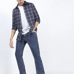 HIGHLANDER Men Blue Straight Fit Clean Look Stretchable Jeans-picture-26