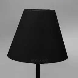 BTR CRAFTS Black Cotton Frustum Shaped Table Lamp-image-9