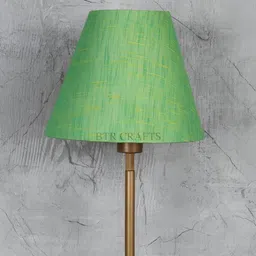 BTR CRAFTS Green Cotton Traditional Bell Shaped Table Lamp-22