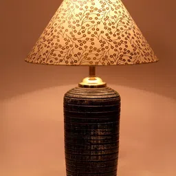 Foziq Grey & White Printed Table Lamp-5