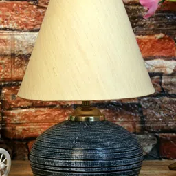 foziq Grey & Beige Solid Table Lamp-21