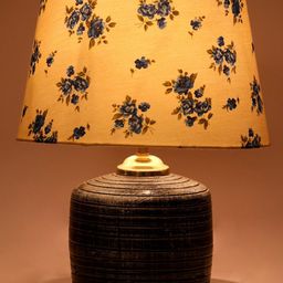 foziq Grey & Beige Printed Table Lamps With Shade-17