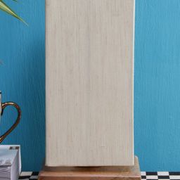 Devansh Off-White Solid Cotton Square Floor Lamp-0