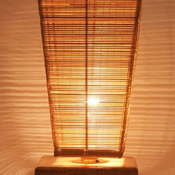 Devansh Beige Textured Bamboo Table Lamp-35