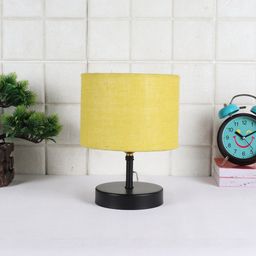 Devansh Yellow Iron Table Lamp with Jute Shade-15