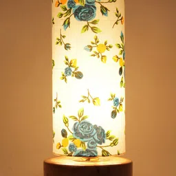 Devansh Multicolor Cotton Shade With Round Wood Base-29
