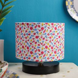 Devansh Multicoloured Printed Table Lamp with Shade-21