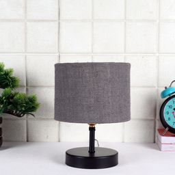 Devansh Grey Iron Table Lamp with Jute Shade-3
