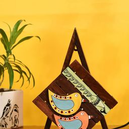 AAKRITI ART CREATIONS Brown Wood Handcrafted Table Lamp-29