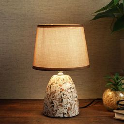 House Of Accessories Brown Printed Ceramic Table Lamp-image-92