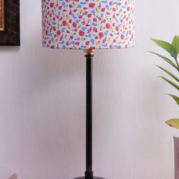 Devansh Multicoloured Floral Cotton Shade Table Lamp-46