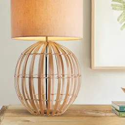 Decazone White & Beige Cylindrical Shaped  Contemporary Table Lamp-picture-29