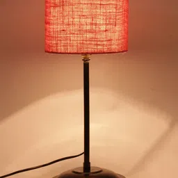 Devansh Pink Solid Traditional Floor Lamp with Shade-55