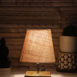 Devansh Beige Textured Table Lamp-16