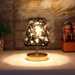 Devansh Black Textured Table Lamp-picture-26