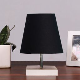 Devansh Black & White Metal Contemporary Table Lamp-16