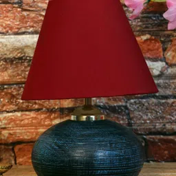 foziq Blue & Red Solid Table Lamp-6