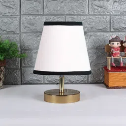 Devansh Black & White Metal Contemporary Table Lamp-18
