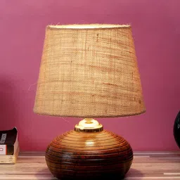 foziq Brown Textured Table Lamps-32