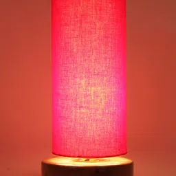 Devansh Red Solid Cotton Table Lamp image 2