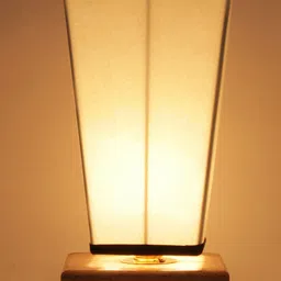 Devansh White Contemporary Table Lamp With Cotton Shade image 4