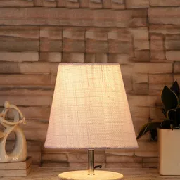 Devansh White Textured Table Lamp image 5