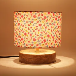 Devansh Multicoloured Printed Cotton Shade Table Lamp image 4
