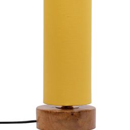 Devansh Yellow Solid Cylindrical Shaped Traditional Table Lamp with Shade image 5
