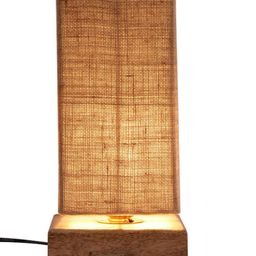 Devansh Beige Jute  Shade with Square Wood Base Table Lamp image 3