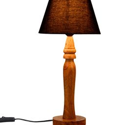 green girgit Camel Brown & Black Table Lamp with Shade image 4